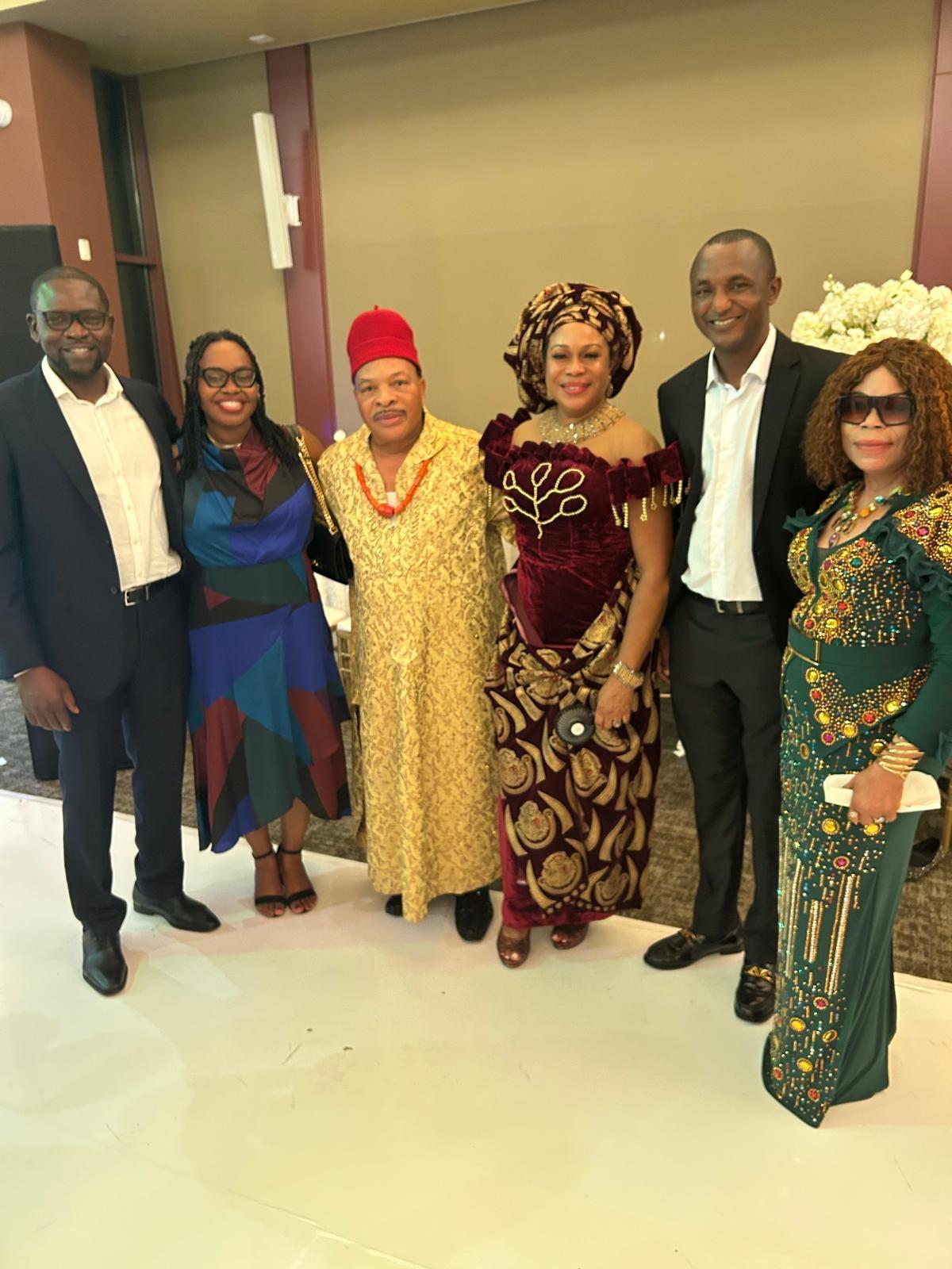Igbo Union members gathered in colourful formal attire