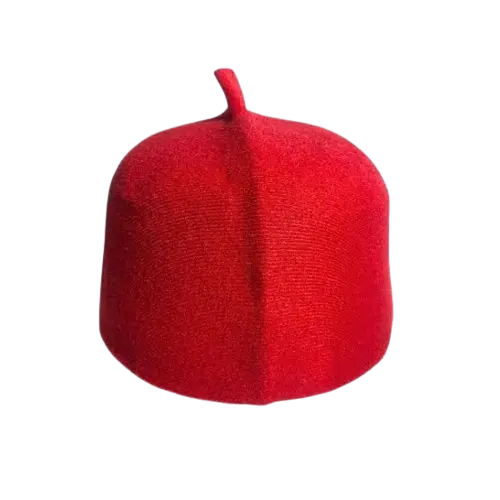 Traditional Igbo red cap (okpu agu)
